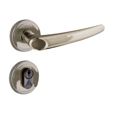 Imagem de Fechadura Entrada Roseta 10x4cm Latonado Joy