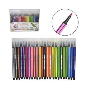 Imagem de CANETA HIDROGRÁFICAS GRAPHIC 177  - 24 CORES