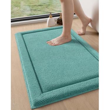 Imagem de DEXI Tapetes de banheiro de chenille luxuosos, antiderrapantes, laváveis, 91 x 61 cm, tapetes de banho de espuma viscoelástica extra macios para banheiro, tapete de banho de pelúcia ultra grosso para