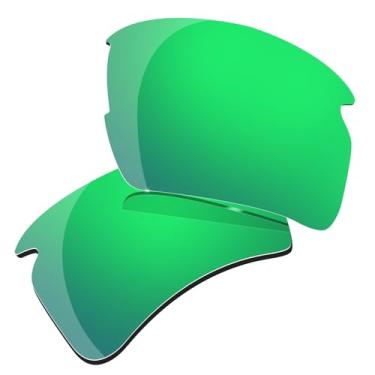 Imagem de Lentes polarizadas de substituição para óculos de sol Oakley Flak 2.0 XL OO9188 antirriscos, com pano de lente de 2,0 mm, Verde, simple