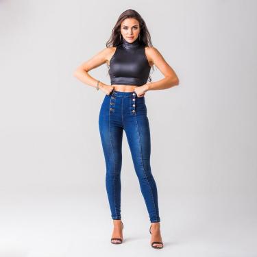 Imagem de Calça Skinny Jeans Feminina Moderna Zune-Feminino
