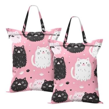 Imagem de SEHANY 2 peças de sacos grandes de lavanderia com alça, à prova d'água, bolsa de roupa para viagem e natação