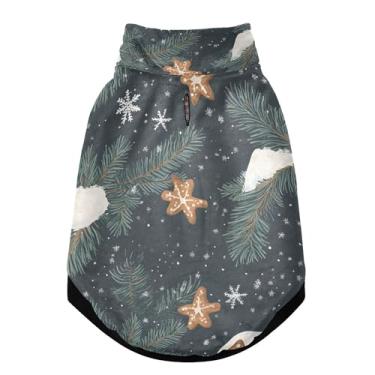 Imagem de SEHANY Casaco de Natal de gengibre para cães pequenos, superquente à prova de vento, jaqueta de inverno macia e aconchegante para animais de estimação para clima frio na neve com coleira para animais