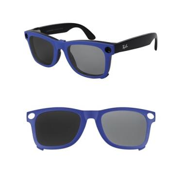Imagem de HILEEN Clipe não polarizado para Ray-Ban Meta Wayfarer RW4008 e Gen 2 RW4012 Grande 53-22 para homens e mulheres proteção UV - cinza fotocromático