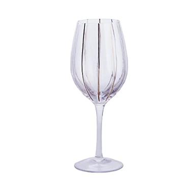 Imagem de Taça de Vidro Listras Douradas 580 ml para Agua Vinho