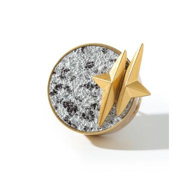 Imagem de Difusor de ar para carro com clipe de ventilação com refil de fragrância sem perfume DIY (ouro + prata, 4,5 cm de diâmetro)