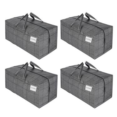 Imagem de VENO Pacote com 4 bolsas de mudança com alças de mochila, resistente, alternativas de caixas de mudança, suprimentos de embalagem, sacolas grandes de armazenamento para itens essenciais de dormitório