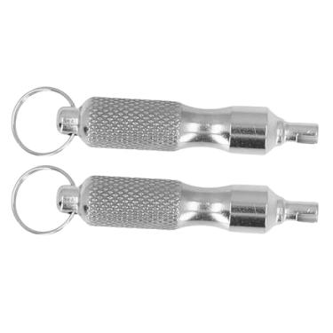 Imagem de RiToEasysports Ferramenta de Remoção de Núcleo de Válvula, Removedor de Haste de Válvula de Pneu de Aço Inoxidável Com Design de Chaveiro para Reparo de Motocicleta de Carro de Bicicleta, Conjunto