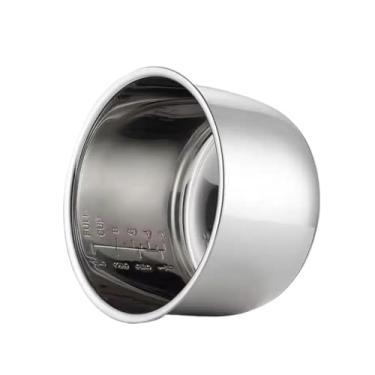 Imagem de Panela de pressão elétrica de 5 litros, recipiente interno, tigela de aço inoxidável para multicooker, ideal para cozinhar sopas e mingaus.