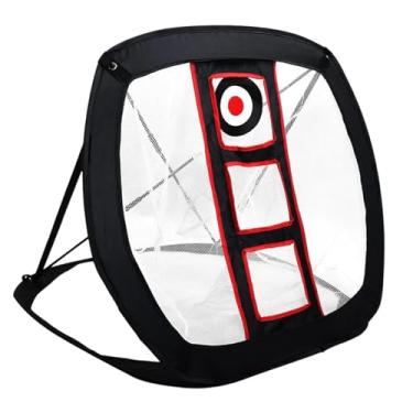 Imagem de menolana Rede de treino de golfe para chipping, fácil de instalar e dobrável, ideal para praticar no quintal, com bolsa de armazenamento. Acessórios portáteis, Branco