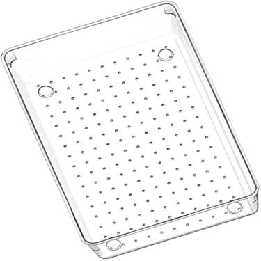 Imagem de Organizador de gavetas transparente, compartimentos perfeitos para organizar tudo, pratico,23x15, moderno.