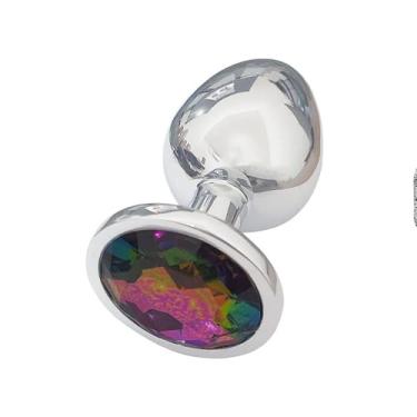 Imagem de Plug Anal em Aço Inoxidável, 8,2 cm de Comprimento, 3,4 cm de Espessura, Estimulador para Dilatação Anal