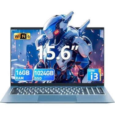 Imagem de SGIN Laptop de 15,6 polegadas, 16 GB de RAM, SSD de 1024 GB, laptops, computador Core I3, Windows 11, notebook portátil, tela IPS FHD, WiFi 6, ângulo aberto de 180°, teclado retroiluminado