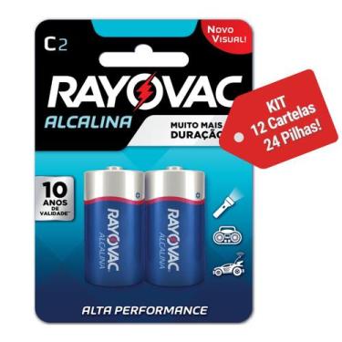 Imagem de Pilha Alcalina Rayovac C - Caixa com 12 Cartelas de 2 Pilhas (24 pilha