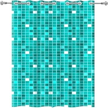 Imagem de Cortina de box estampada com pastilhas, usada no chuveiro,colorida.