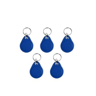 Imagem de 125 khz RFID fob etiquetas RFID graváveis T5577 cartão RFID fob 125khz para gravador RFID, compatível com leitores de formato 1386 1326 H10301 e sistemas de controle de acesso para 10 peças (azul)