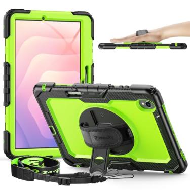 Imagem de timecity Capa para Samsung Galaxy Tab S11 11 polegadas modelo 2025 (SM-X730/X736B) com protetor de tela, suporte para caneta, suporte giratório 360, alça de mão, alça de ombro