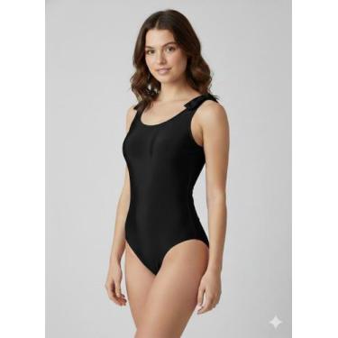 Imagem de Maiô Juvenil Feminino Alça Reforçada Amarrar Forro Duplo Moda Praia - 