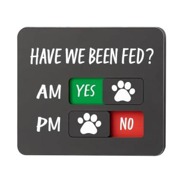 Imagem de Cão Já Foi Alimentado Sinal,Magnético contra Superalimentação | Gráficos de Indicação de Refeição para Gatos 2 Refeições | para Parede Janela Porta de Cozinha Gaiola Casa