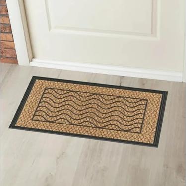 Imagem de CAPACHO FIBRA EMBORRACHADO PANAMA 60X40CM ONDAS