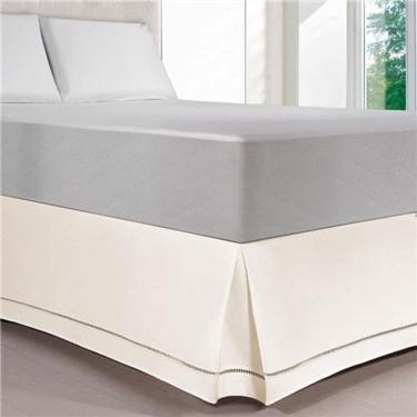 Imagem de Saia Para Colchão Box Ponto Palito Queen Perola - Kacyumara