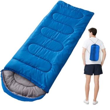 Imagem de Saco de Dormir com Capuz Envelope Leve para Camping Trekking e Aventuras Isolação Respirável Design Confortável
