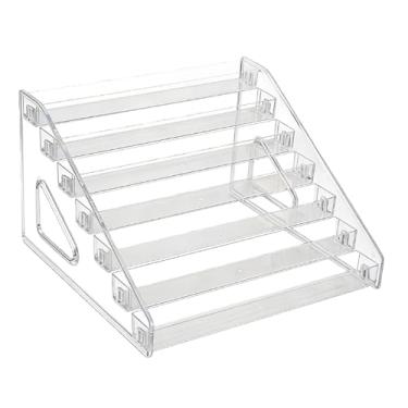 Imagem de Caixa Acrílica Porta Organizadora com 7 Prateleiras esmalte em cosméticos Expositor de Esmaltes Acrílico Transparente organizador de maquiagem