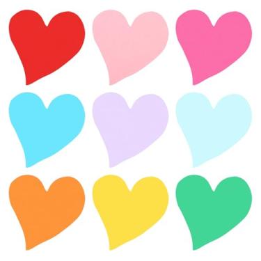 Imagem de Papel com recortes de avisos, 54 peças de papel de quadro de avisos em forma de coração quente, decorações com pontos adesivos para sala de aula, projetos de artesanato faça você mesmo, suprimentos de