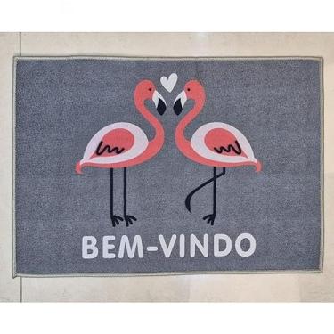 Imagem de Tapetes de Porta Bem Vindo 40x55cm Poliéster Capacho Decorativo para Entrada Casa Varanda(4)