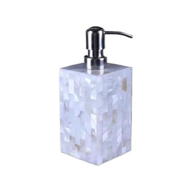 Imagem de Dispensador de sabão 500 ml garrafa desinfetante para as mãos de luxo hotel banheiro xampu garrafa prensa dispensador de sabão (branco)