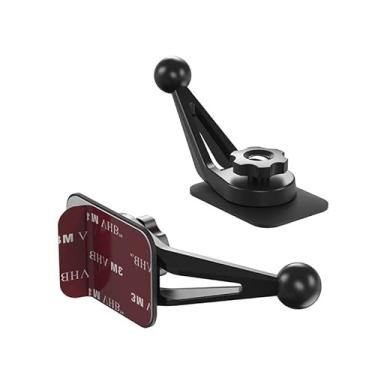 Imagem de VizGiz Pacote com 2 suportes de 17 mm para Garmin Nuvi GPS carro celular carregador sem fio adesivo painel fita adesiva 17,4 mm articulação giratória substituição suportes magnéticos clipe MI Dash Cam