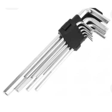 Imagem de CHAVE ALLEN CROMADA 9 PCS GRANDE 9 PÇS DO 1.5mm ao 10mm - WESTEM