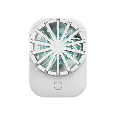 Imagem de EBTOOLS Refrigerador Magnético para Telefone, Lâmina de Ventilador de 50 Mm Com Luz RGB e 3 Velocidades Ajustáveis, Carregamento Sem Fio e Bateria de 500 MAh para Streaming de Jogos Em (WHITE)