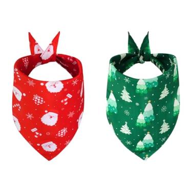 Imagem de YKYUASD Bandana de Natal para cachorro ajustável, fantasia para animais de estimação grandes, extragrande, roupas de aniversário, presentes (grande, A-Natal)