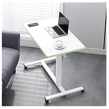 Imagem de Mesa pneumática ajustável em pé, sentado no chão, laptop, computador, carrinho de mesa para salas de aula, escritórios, aula em casa (cor verde)
