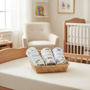 Imagem de Kit 3 Jogos de Lençol Berço Americano 2 Peças 100% Algodão 66.70.0013 