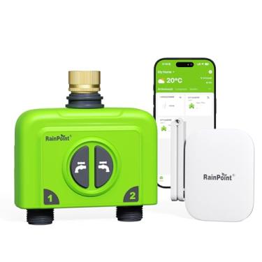 Imagem de RAINPOINT Temporizador de irrigação WiFi com hub Wi-Fi, 2 zonas
