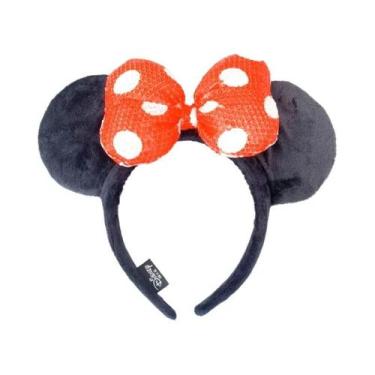 Imagem de Minnie arco bandana mickey mouse bolinhas arco dy preto orelha bandana