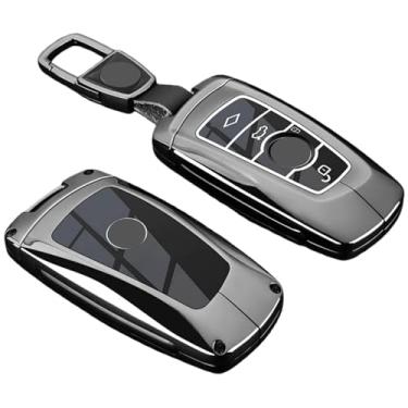 Imagem de Capa de chave de carro em liga de zinco compatível com BMW 1 3 5 7 Série X1 X3 X4 X5 F10 F15 F16 F20 F30 F18 F25 M3 M4 E34 Acessórios(B-black chain)