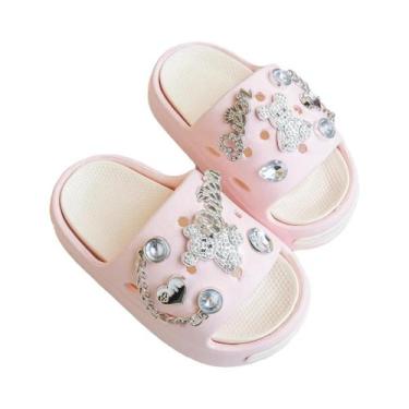 Imagem de Chinelos De Eva Para Meninos E Meninas Com Estampa De Urso Prateado, S