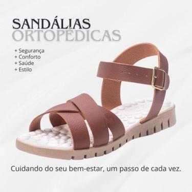 Imagem de Sandália ortopédica feminina rasteirinha chinelo femenino tamanho 34 a