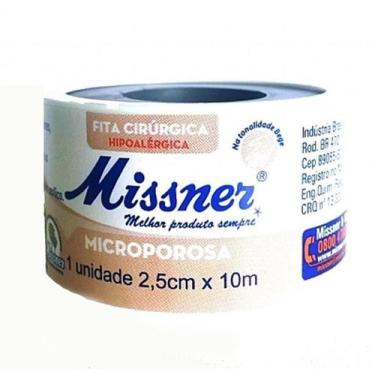 Imagem de Fita Microporosa Missner Bege 2,5cm x 10 Metros - Ideal para Curativos