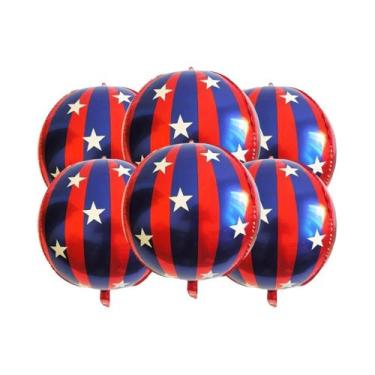 Imagem de Balões De Folha Estrela Listrada De 22 Polegadas 36PCS Decoração Para 