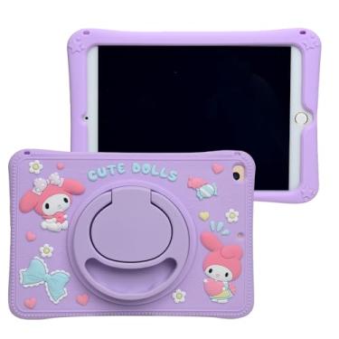 Imagem de Capa de desenho animado para iPad Air 6th 27.9 cm M2 2024/Air 5ª/4ª 11,9 polegadas 2022/2020, capa de silicone macio MONEHOYSY bonito suporte [à prova de quedas, à prova de choque] capa traseira para