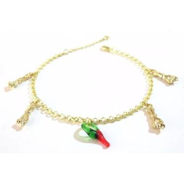 Imagem de Pulseira Pimenta Figa Sorte Folheado A Ouro 18k - Milena Folheados