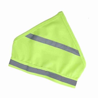 Imagem de Luqeeg Lenço Reflexivo Com Gola para Cachorro, Lenço Respirável para Cães Pequenos e Médios, Segurança Noturna, Caminhada, Amarelo Fluorescente, Poliéster, Coleira para Cachecol para Animais de (L)