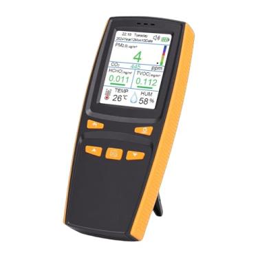 Imagem de OPPWONG Detector de Qualidade do Ar, Detector de Qualidade do Ar 11 Em 1 Com Suporte, Testador de Medidor Interno Em Tempo Real para CO2, PM1.0, PM2.5 PM10 TVOC HCHO Temperatura