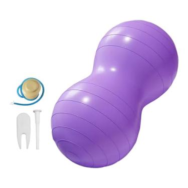 Imagem de KiBcsLic Bola de Equilíbrio em Formato de Amendoim, Leve, Flexível E Inflável, para Exercícios E Estabilidade, Ideal para Escritório, Academia E Treino em Casa, Roxo