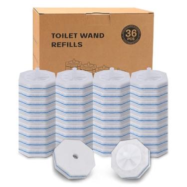 Imagem de 36 refis de varinha de vaso sanitário, poderosos refis de lavador de vaso sanitário, compatível com a maioria das varinhas de vaso sanitário