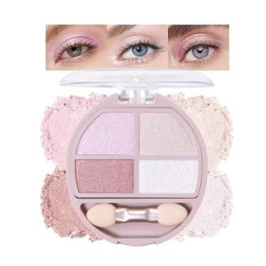 Imagem de Paleta de maquiagem de sombra de olhos com pincel, paleta de sombras de olhos em pó neutro natural dourado nude para mulheres mais velhas, natural de longa duração à prova d'água-02